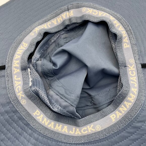 Panama Jack Blue Wide Brim Sun Hat Outdoor Boonie Hat with Chin Strap - Picture 6 of 8